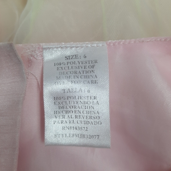 Blueberi Boulevard Pastel Satin Chiffon Floral Embroidered Layered Dress‎ Sz 6 - Picture 8 of 9